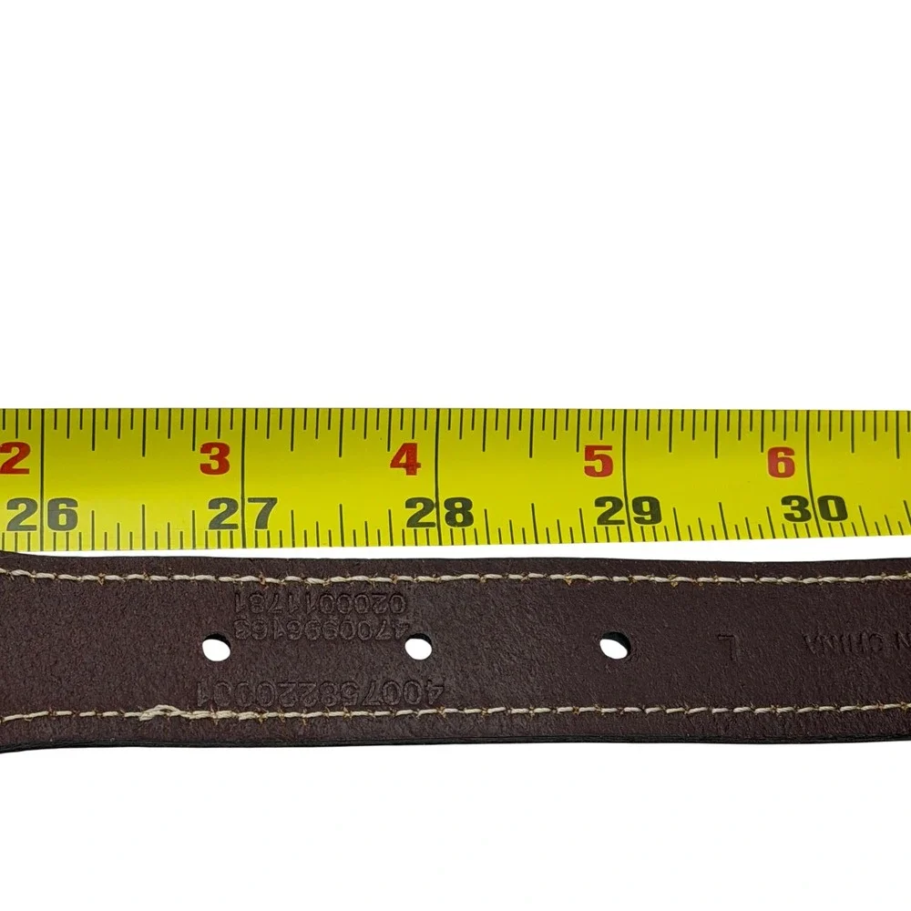 Polo Ralph Lauren Kids Camo Embroidered Hiking Polo Bear Canvas Leather Belt L